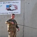 Maj. Mike Rasco practices his flipping casting technique in Bagram Airfield, Afghanistan