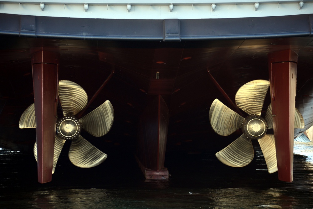 USS Green Bay leaves dry dock