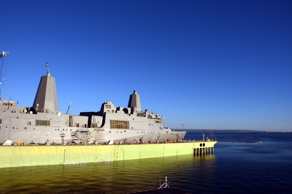 USS Green Bay leaves dry dock