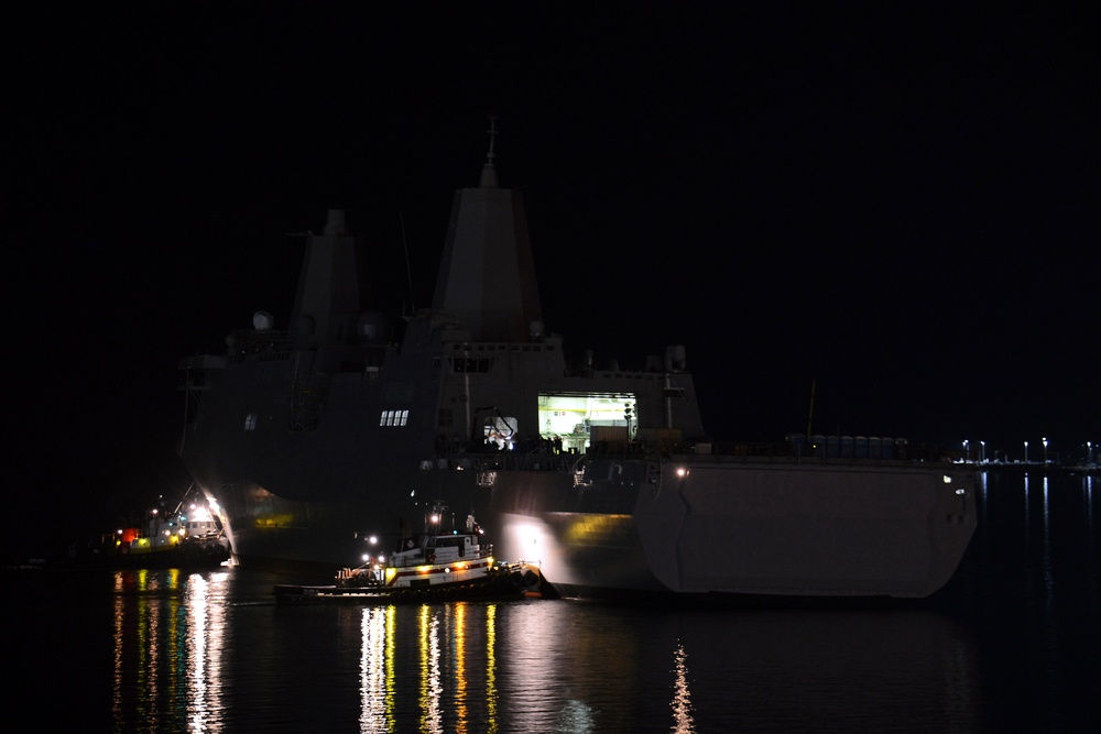 USS Green Bay leaves dry dock