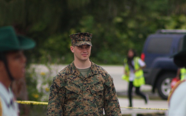 Marines Judge Guam JROTC Drill Competition