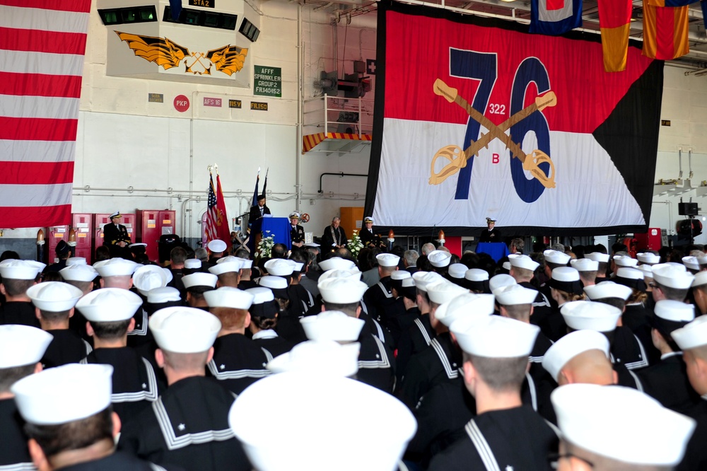 Memorial ceremony aboard USS Ronald Reagan