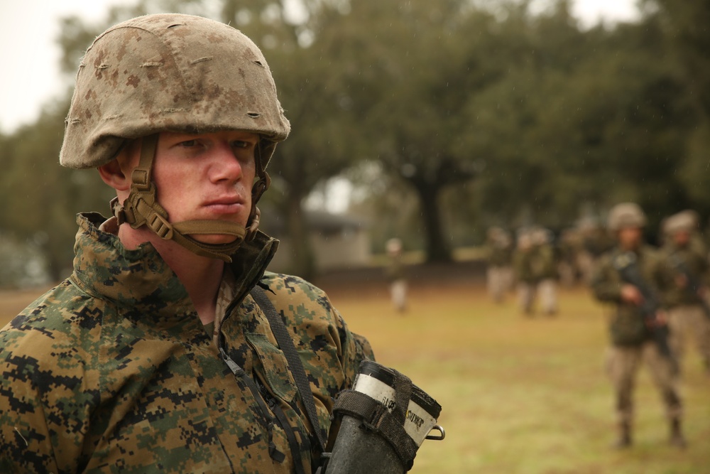 Photo Gallery: Marine recruits near the finish line on Parris Island