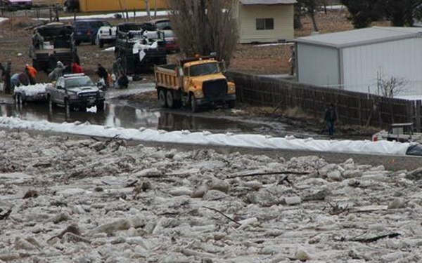 2014 Spring Ice Jam Flooding Big Horn River