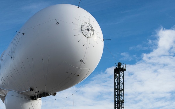 US Army's Joint Land Attack Cruise Defense Elevated Sensor System (JLENS) launch