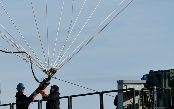 US Army's Joint Land Attack Cruise Defense Elevated Sensor System (JLENS) launch
