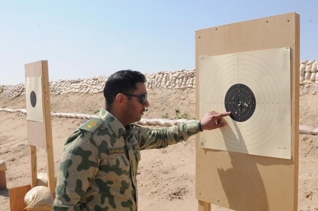 US soldiers participate in Kuwait National Guard Pistol Challenge