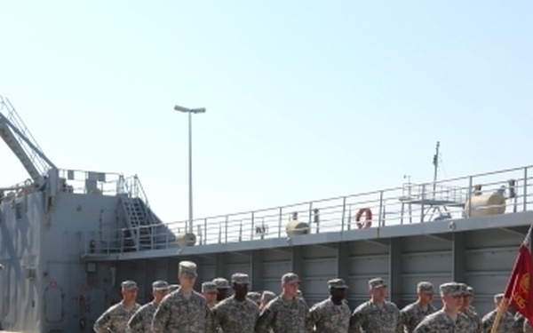 605th Transportation Detachment takes over logistics support vessel in Kuwait
