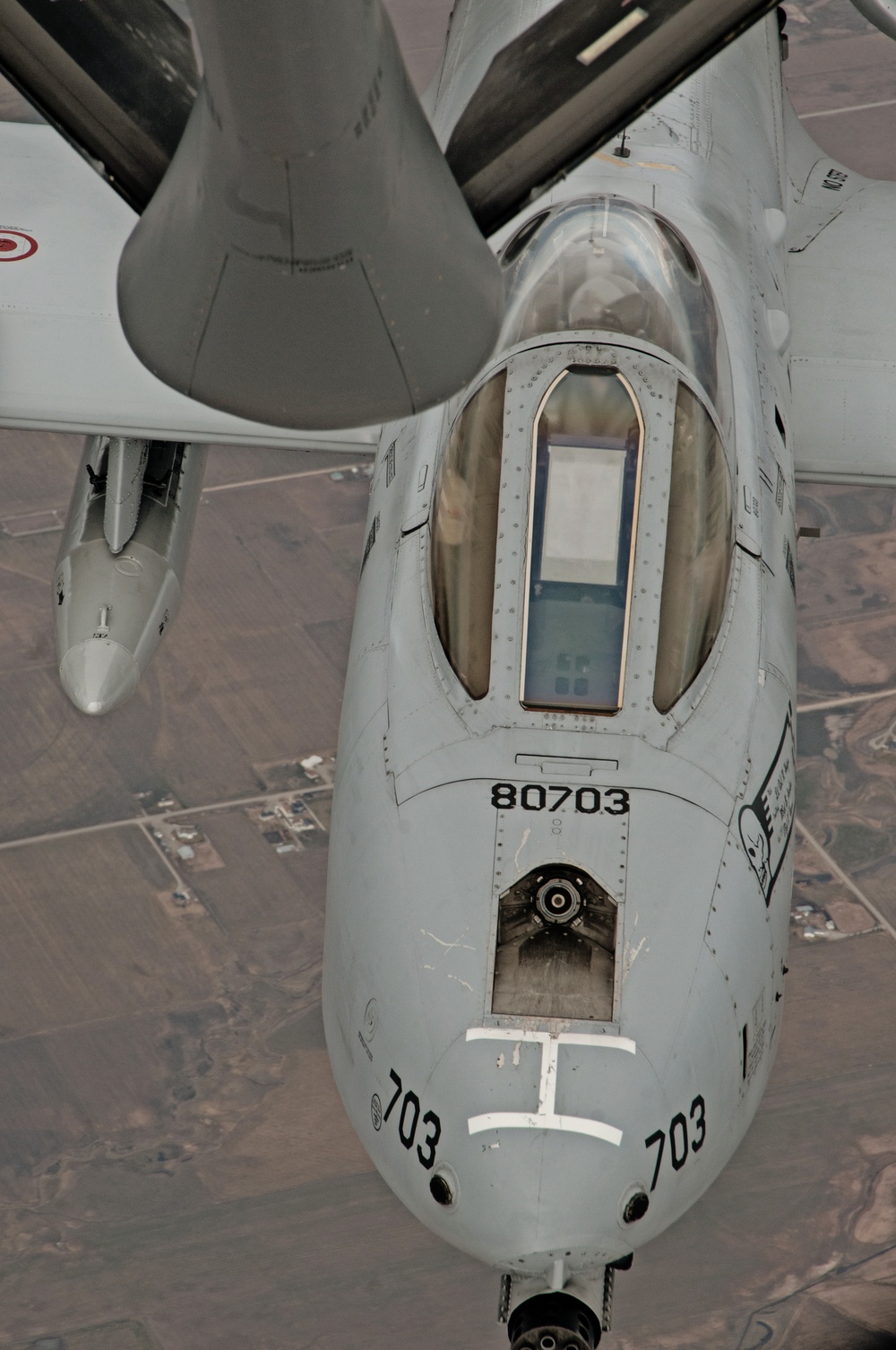KC-135s refuel Idaho's A-10s in mid-flight