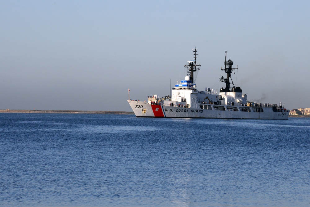 Family and friends welcome Coast Guard Cutter Sherman crew home