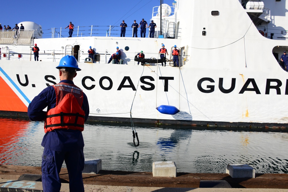 Family and friends welcome Coast Guard Cutter Sherman crew home