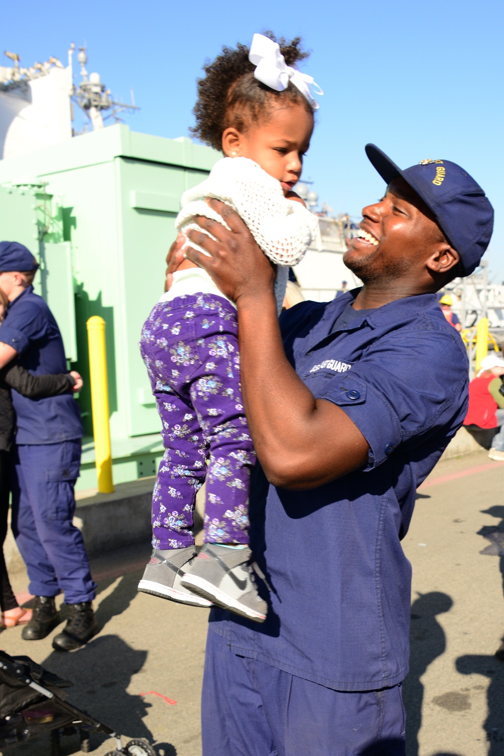 Family and friends welcome Coast Guard Cutter Sherman crew home