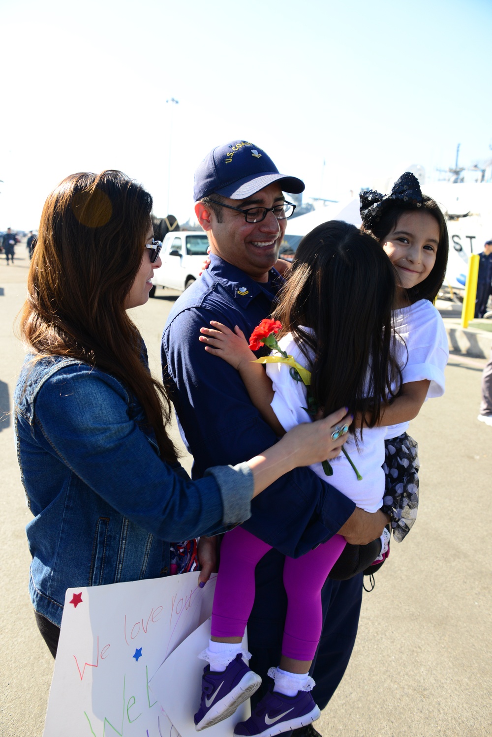 Family and friends welcome Coast Guard Cutter Sherman crew home