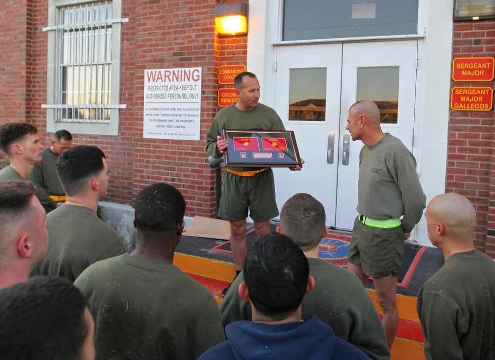 24th MEU Marines recognize the Sgt. Maj. Gallegos legacy