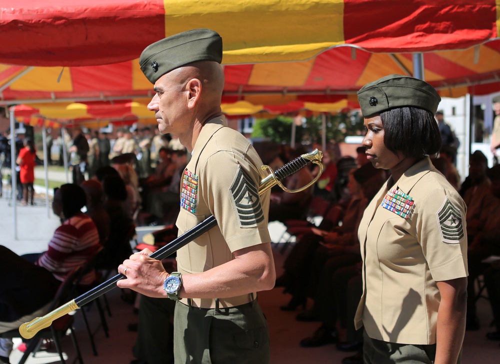24th Marine Expeditionary Unit welcomes Marine Corps' first female MEU sergeant major