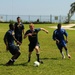 USS Anzio sailors play soccer