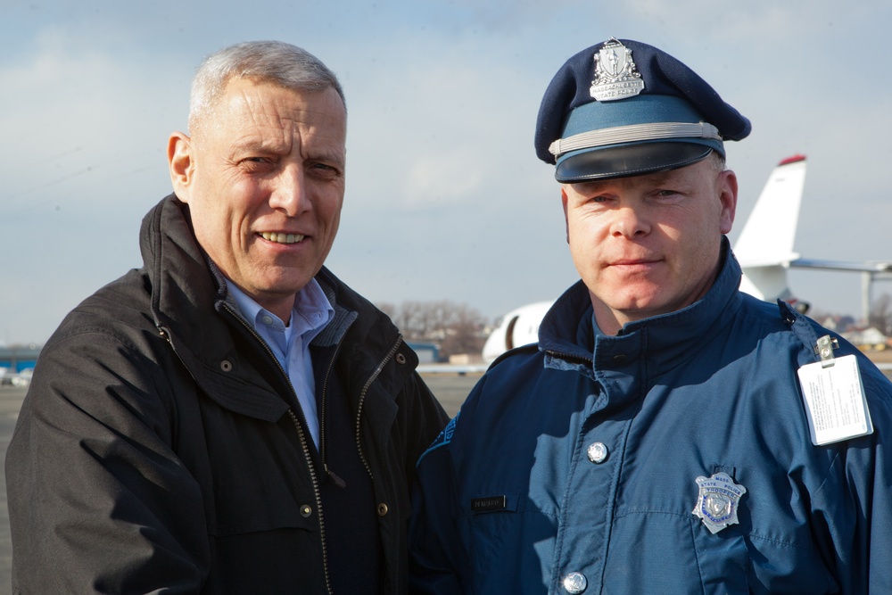 Gen. Paxton with Massachusetts state trooper