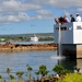 Ash scattering ceremony at the USS Utah Memorial