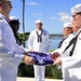 Ash scattering ceremony at the USS Utah Memorial