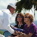 Ash scattering ceremony at the USS Utah Memorial