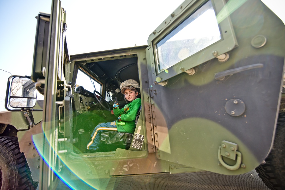 Military service members take part in St. Patrick's Day parade