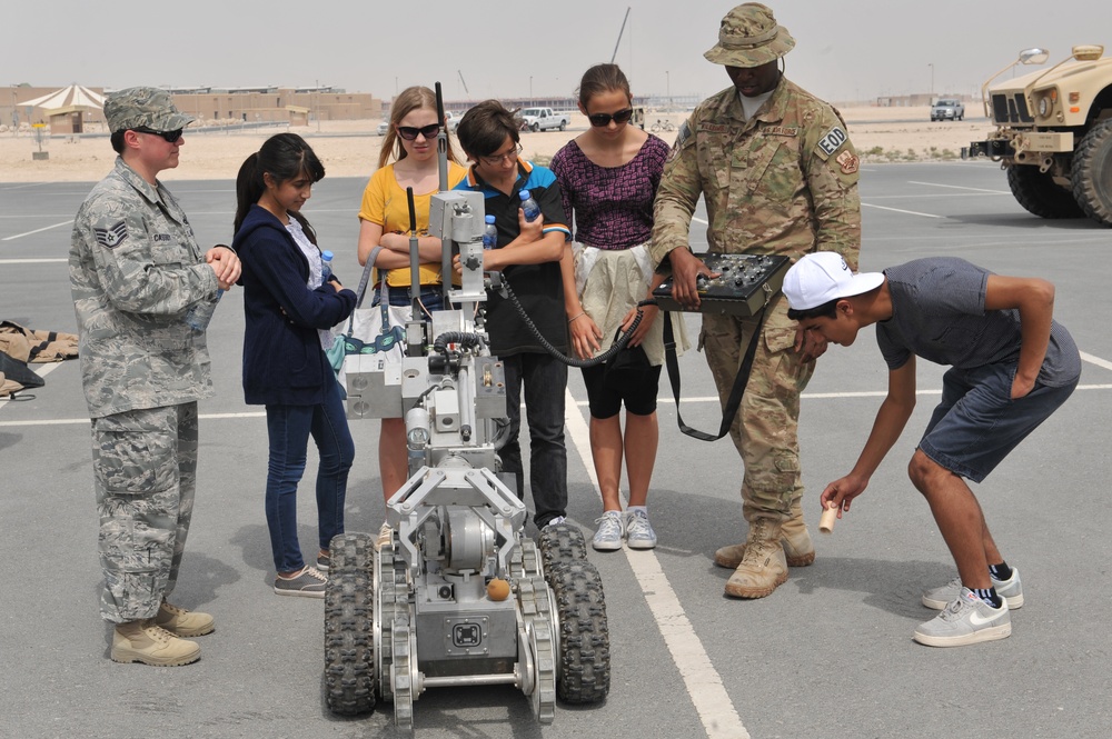 379th AEW shows 8th graders how the Air force does business