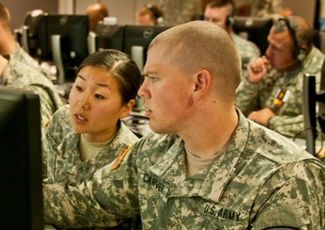 First Team staff prepares for deployment with command post exercise