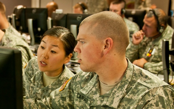 First Team staff prepares for deployment with command post exercise