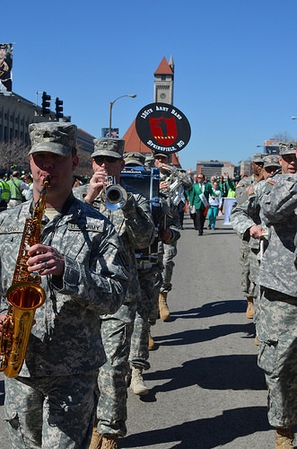 135th Army Band leads the way in St. Patrick’s Day parade