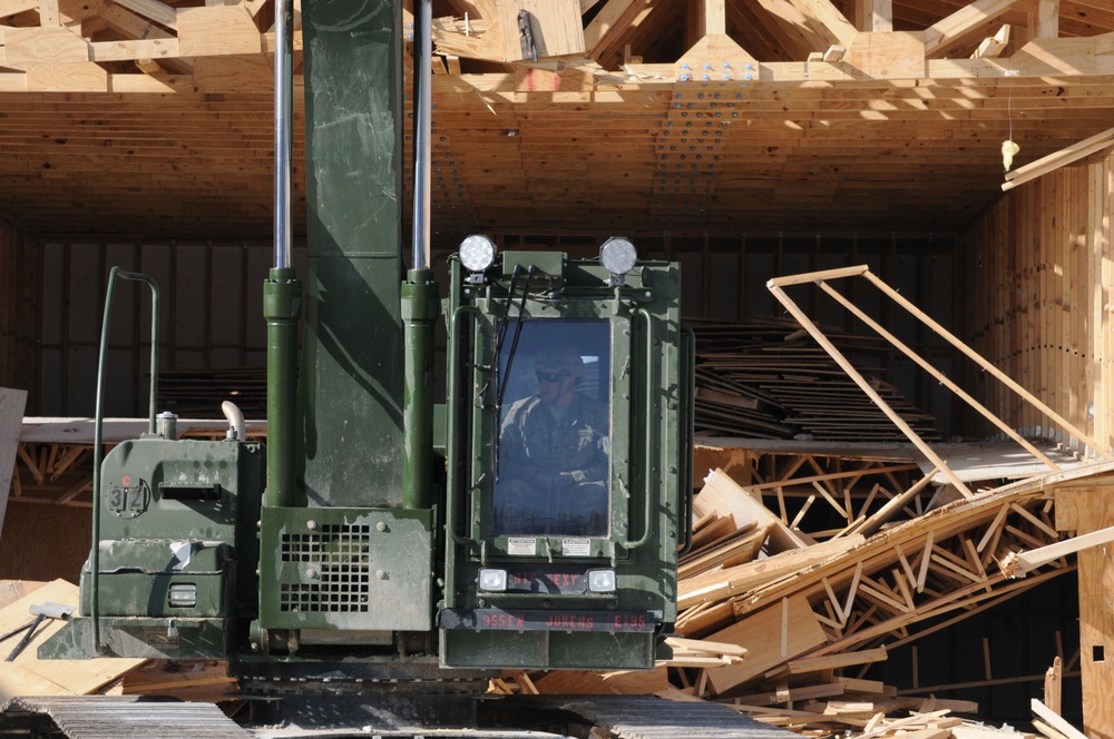 Working deconstruction: 489th engineers continue downsizing efforts