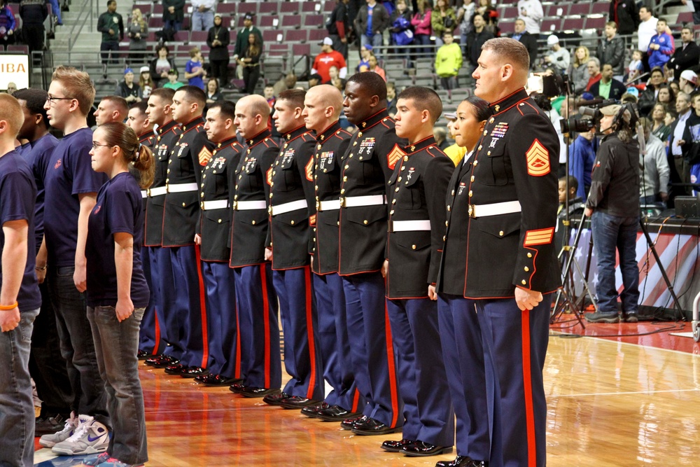 RS Detroit conducts mass swear in during Detroit Pistons game