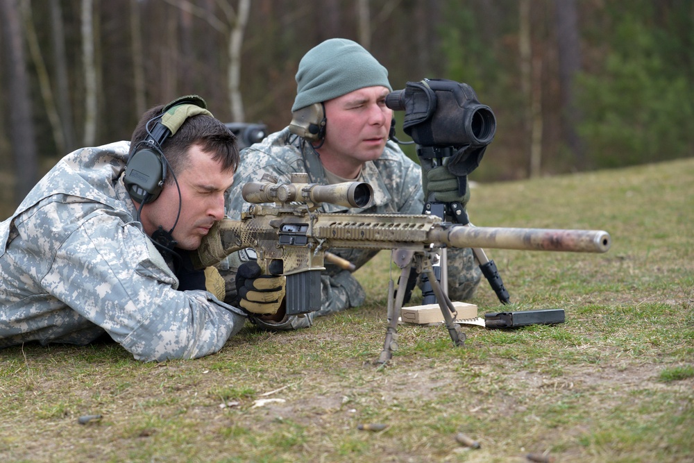 1-503rd Infantry Regiment, 173rd Infantry Brigade Combat Team (Airborne), conduct training at 7th Army Joint Multinational Training Command, Grafenwoehr, Germany