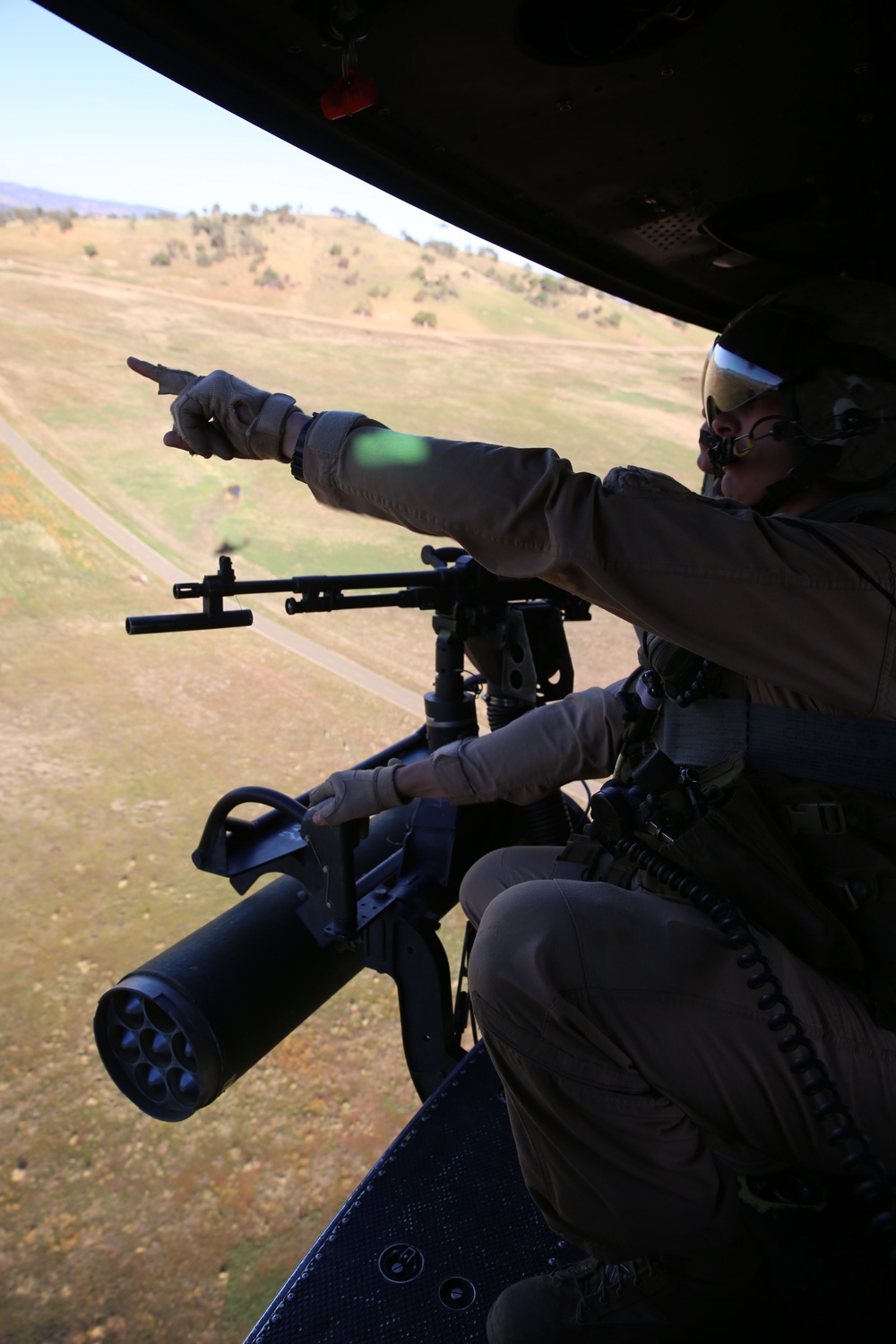 VMM-163 (Reinforced) Marines open fire from the sky