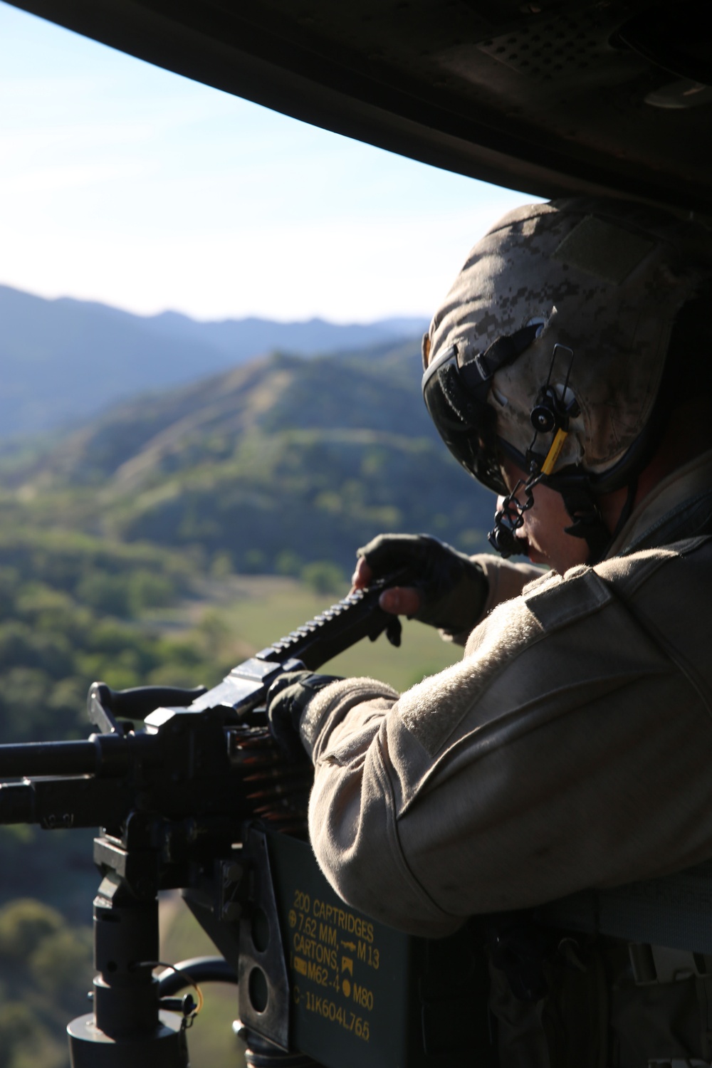 VMM-163 (Reinforced) Marines open fire from the sky