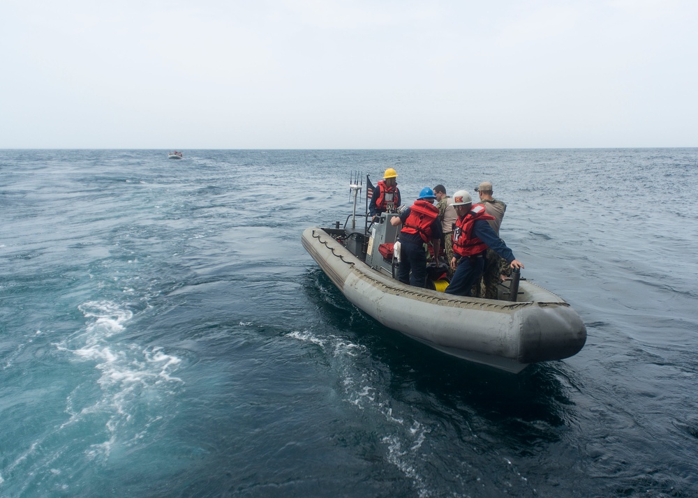 USS Harry S. Truman performs small-boat operations