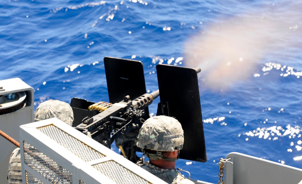 Army mariners conduct live-fire gunnery exercise at sea