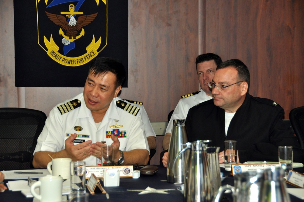 7th Fleet and Philippine navy leaders share ideas during 'Staff Talks'