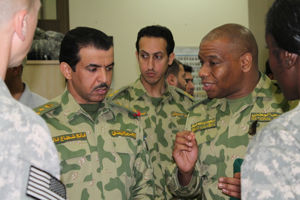 Kuwaiti National Guard members participate in joint information exchange at US Military Hospital-Kuwait