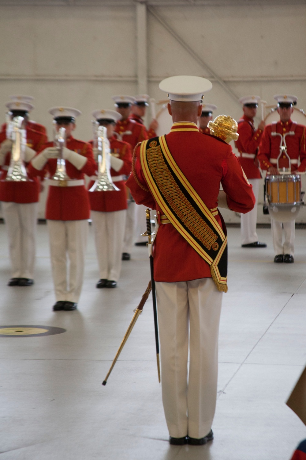 Drum and Bugle Corps and Silent Drill Platoon perform at Marine Corps Air Station Beaufort