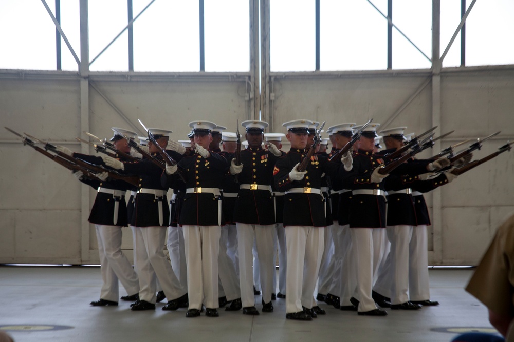 Drum and Bugle Corps and Silent Drill Platoon perform at Marine Corps Air Station Beaufort