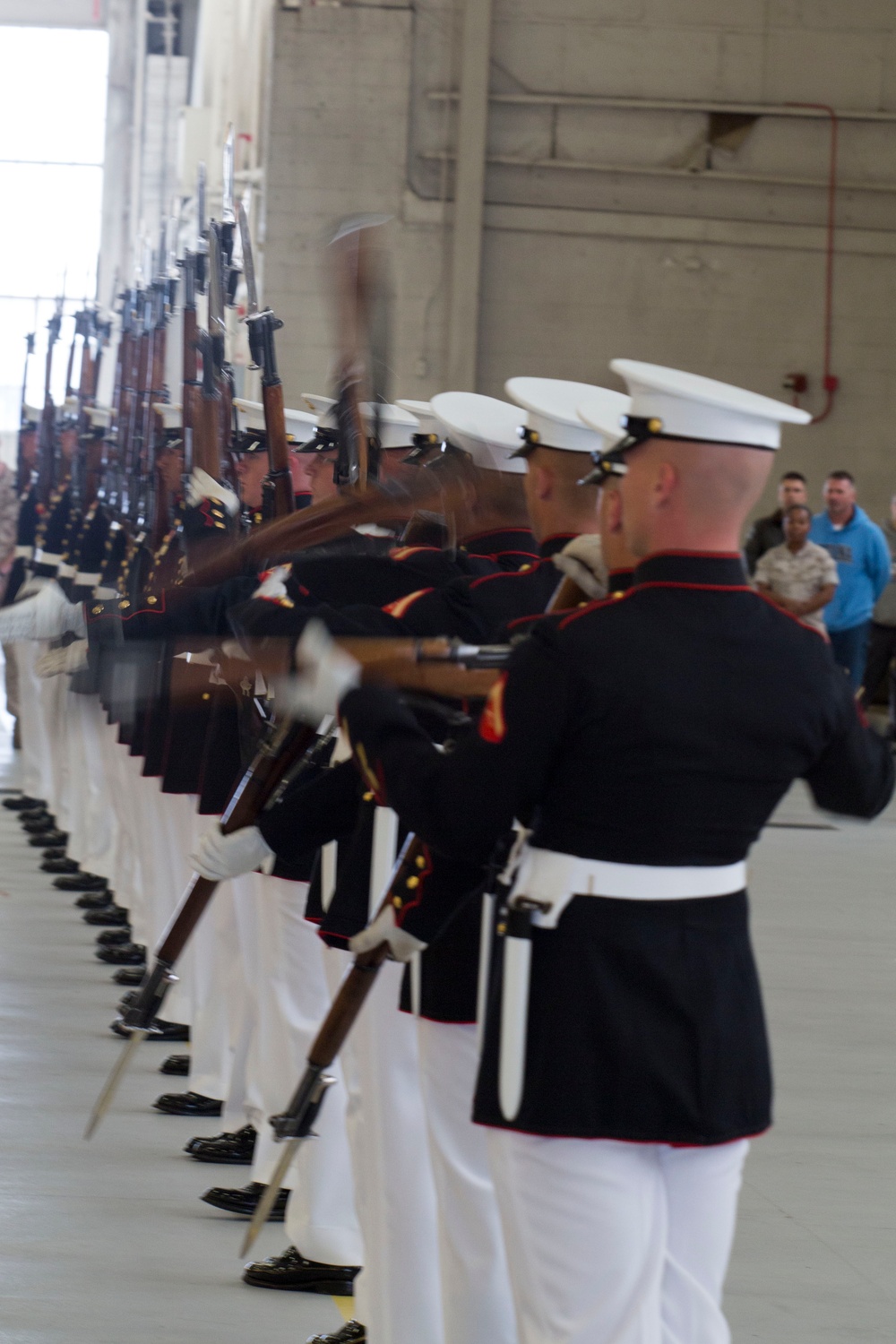 Drum and Bugle Corps and Silent Drill Platoon perform at Marine Corps Air Station Beaufort