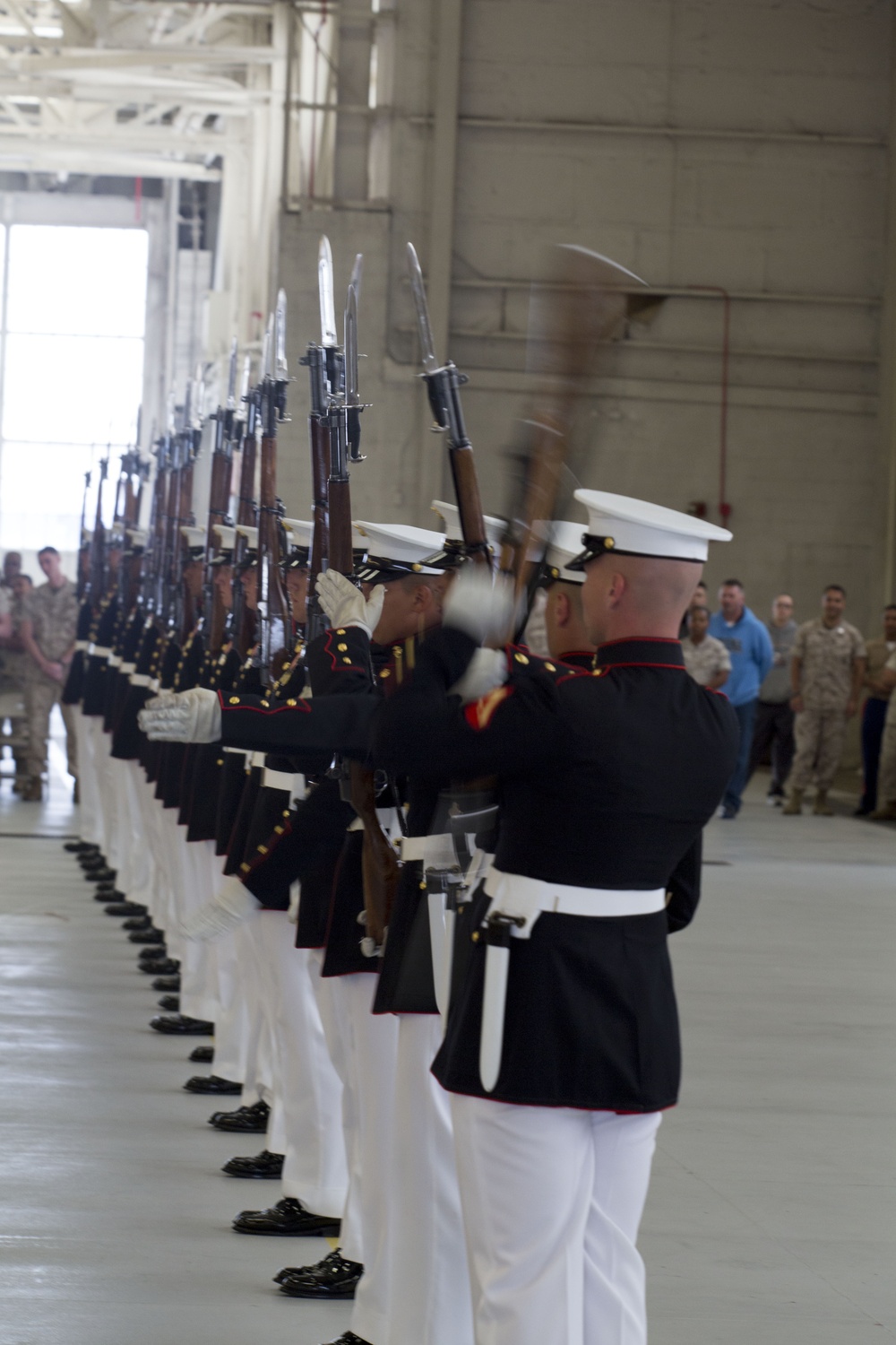 Drum and Bugle Corps and Silent Drill Platoon perform at Marine Corps Air Station Beaufort