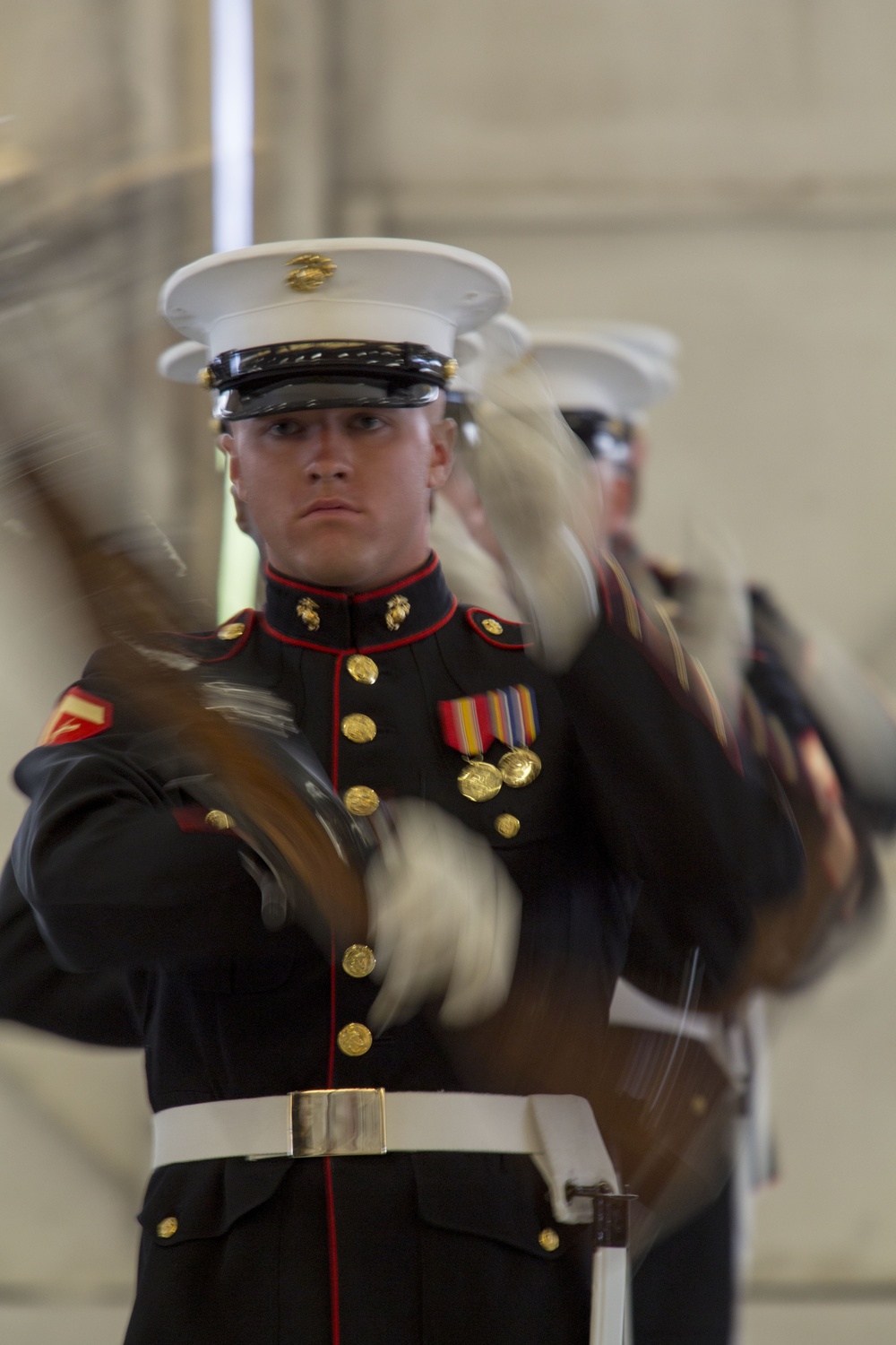 Drum and Bugle Corps and Silent Drill Platoon perform at Marine Corps Air Station Beaufort