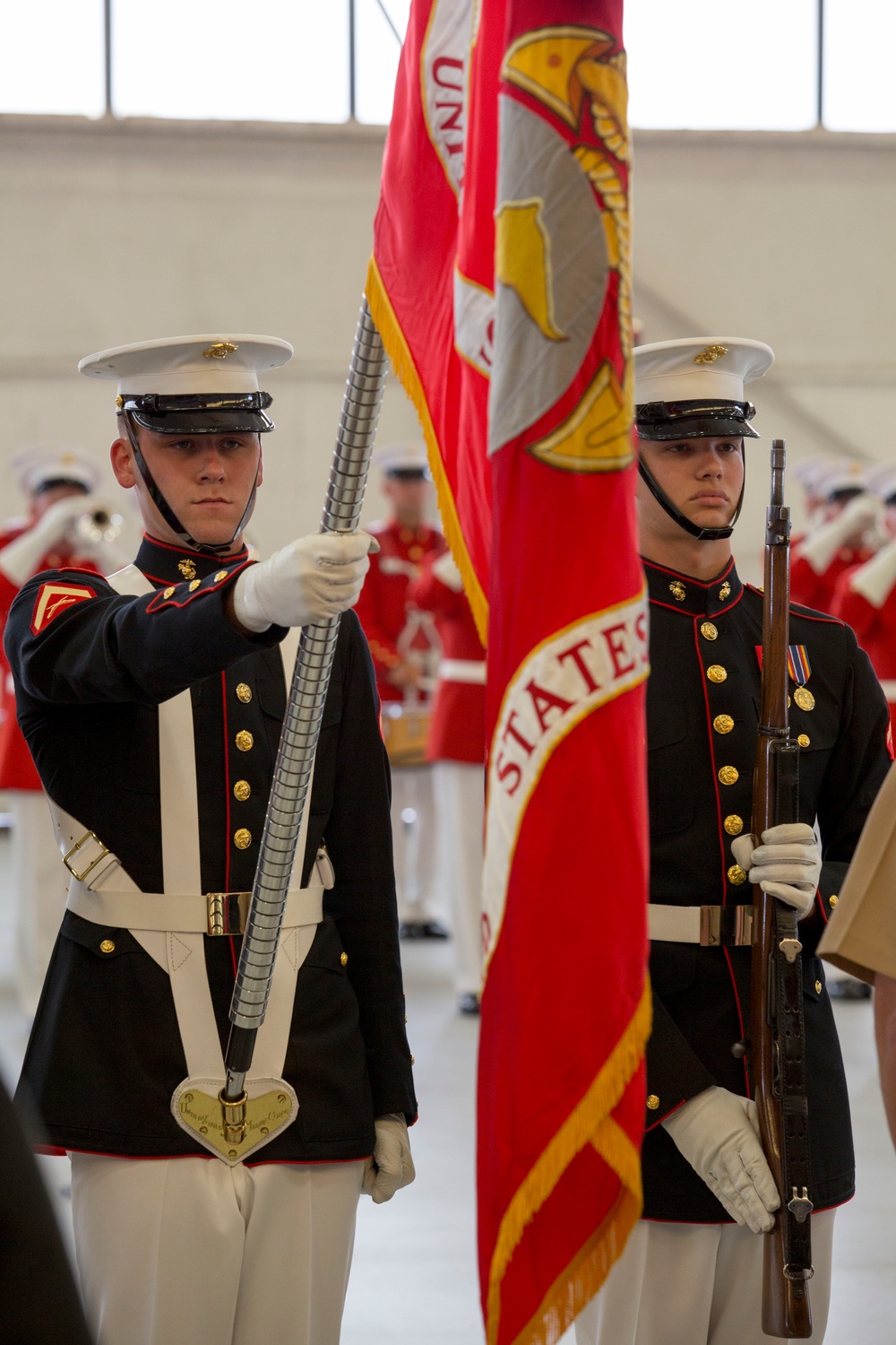 Drum and Bugle Corps and Silent Drill Platoon perform at Marine Corps Air Station Beaufort