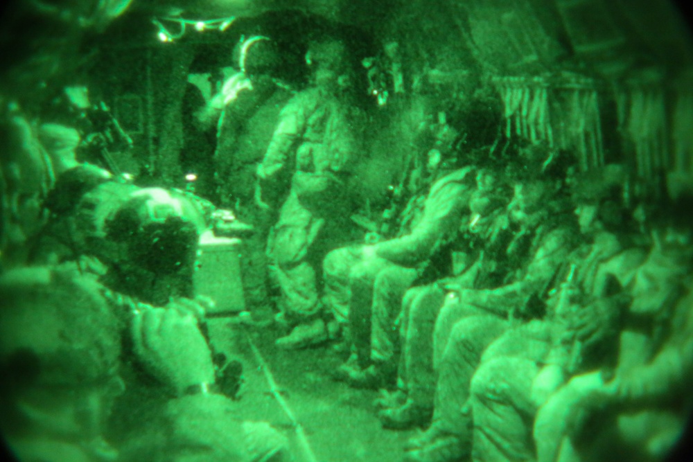 Coalition force members conduct training
