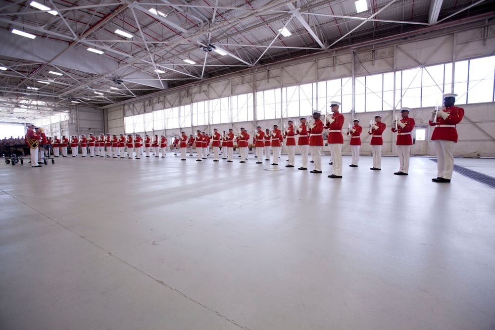 Drum and Bugle Corps and Silent Drill Platoon perform aboard Marine Corps Air Station Beaufort