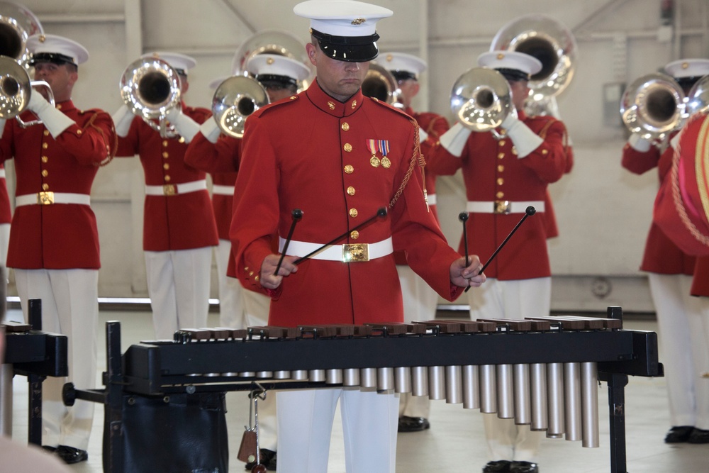 Drum and Bugle Corps and Silent Drill Platoon perform aboard Marine Corps Air Station Beaufort