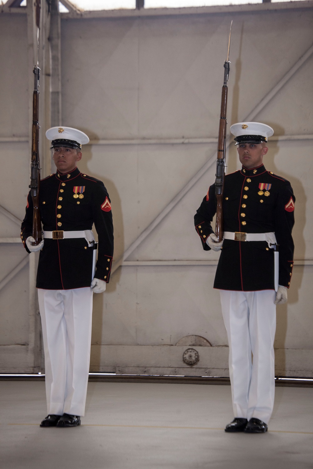 Drum and Bugle Corps and Silent Drill Platoon perform aboard Marine Corps Air Station Beaufort