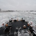 USCGC Mackinaw breaks ice in the St. Marys River