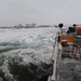 USCGC Mackinaw breaks ice in the St. Marys River
